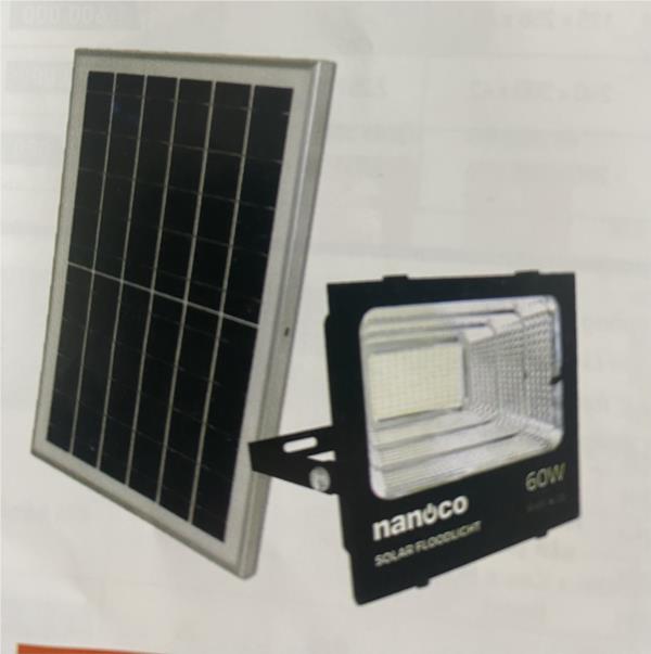 Đèn pha led 60W solar năng lượng mặt trời Nanoco NLF5060615L