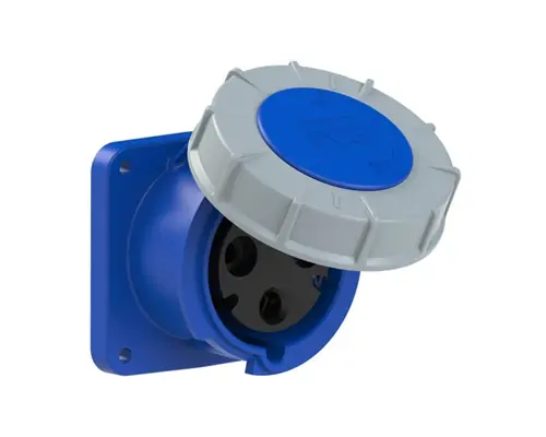 Ổ cắm âm dạng thẳng 125A 3P 230V 6H kín PCE F343-6