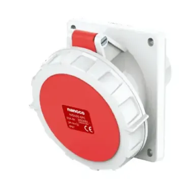 Ổ cắm gắn âm dạng nghiêng 63A-3P- 230V- 6H-IP67 Nanoco NIS433-6FC