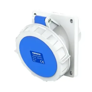 Ổ cắm gắn âm dạng nghiêng 16A-3P- 230V- 6H-IP67 Nanoco NIS4132-6F78