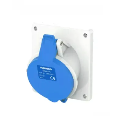 Ổ cắm gắn âm dạng nghiêng 32A-3P- 230V- 6H-IP44 Nanoco NIS423-6