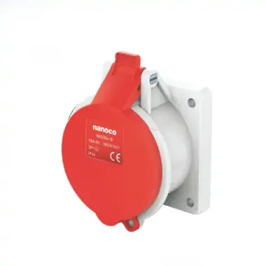 Ổ cắm gắn âm dạng nghiêng 32A-3P- 230V- 6H-IP44 Nanoco NIS423-6