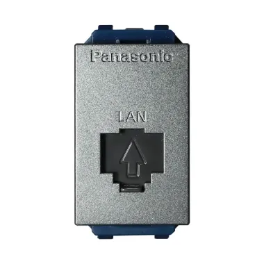 Ổ cắm mạng cat 5 màu xám ánh kim Panasonic WEV2488MYH