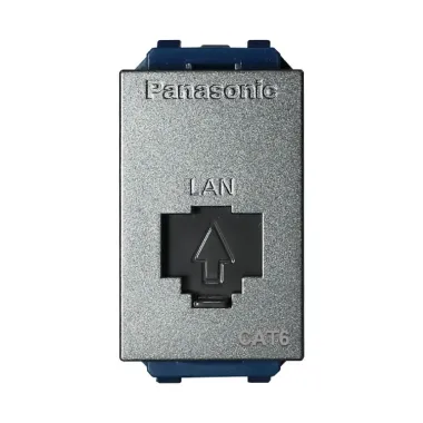 Ổ cắm mạng cat 6 màu xám ánh kim Panasonic WEV24886MYH