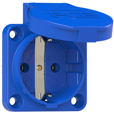 Ổ cắm âm PCE F105-OB Schuko 2P+E, 16A, IP54, cắm nhanh