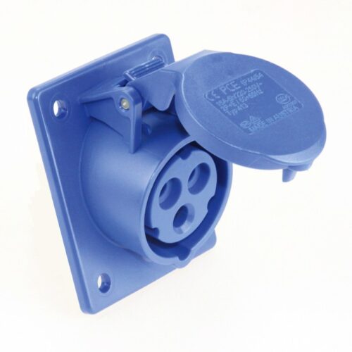 Ổ cắm âm F413-6 loại không kín nước dạng nghiêng PCE 16A 3P 230V IP44