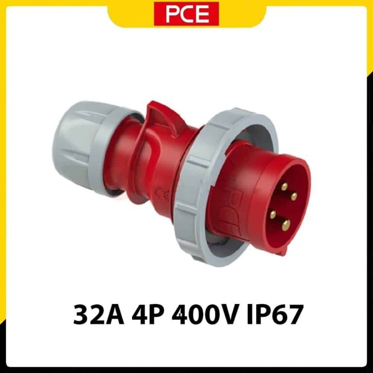 Phích cắm di động F0242-6 loại kín nước IP67 PCE 32A 4P 400V