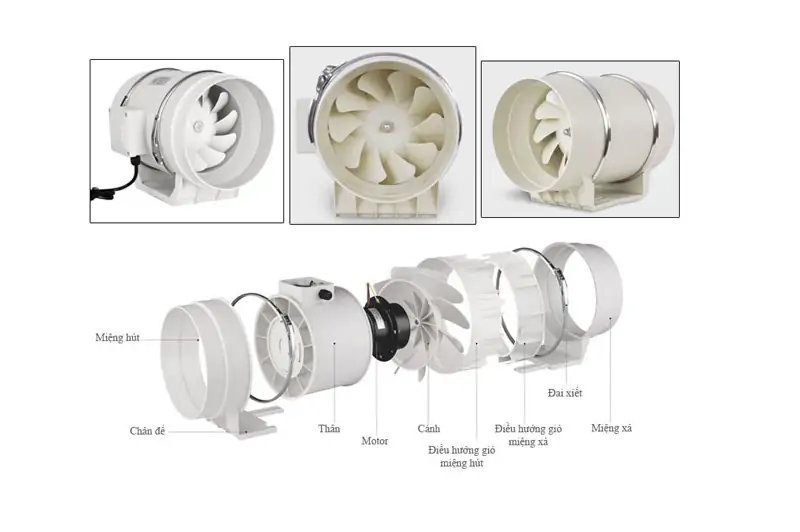 QUẠT THÔNG GIÓ ÂM TRẦN NỐI ỐNG NF-200