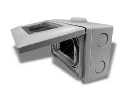 Hộp có nắp che mưa lắp nổi IP55 cho 3 thiết bị màu xám Panasonic WEG8973LH-VN