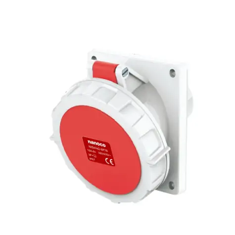 Ổ cắm gắn âm dạng nghiêng 16A-4P- 400V- 6H-IP67 Nanoco NIS4142-6F78