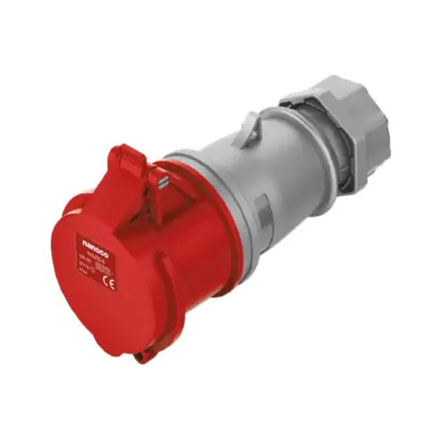 Ổ cắm nối 16A-5P- 400V- 6H-IP44 Nanoco NIS215-6