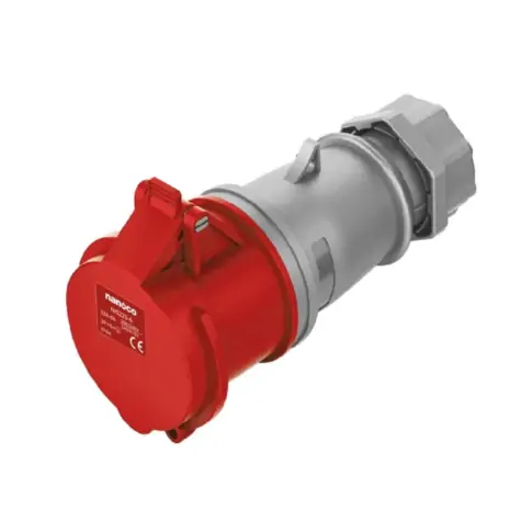 Ổ cắm nối 32A-5P- 400V- 6H-IP44 Nanoco NIS225-6