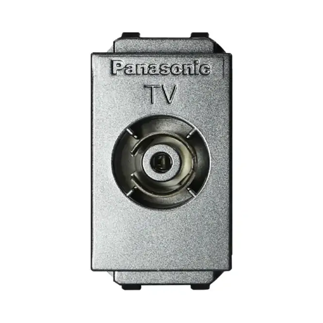 Ổ cắm tivi màu xám ánh kim Panasonic WEV2501MYH