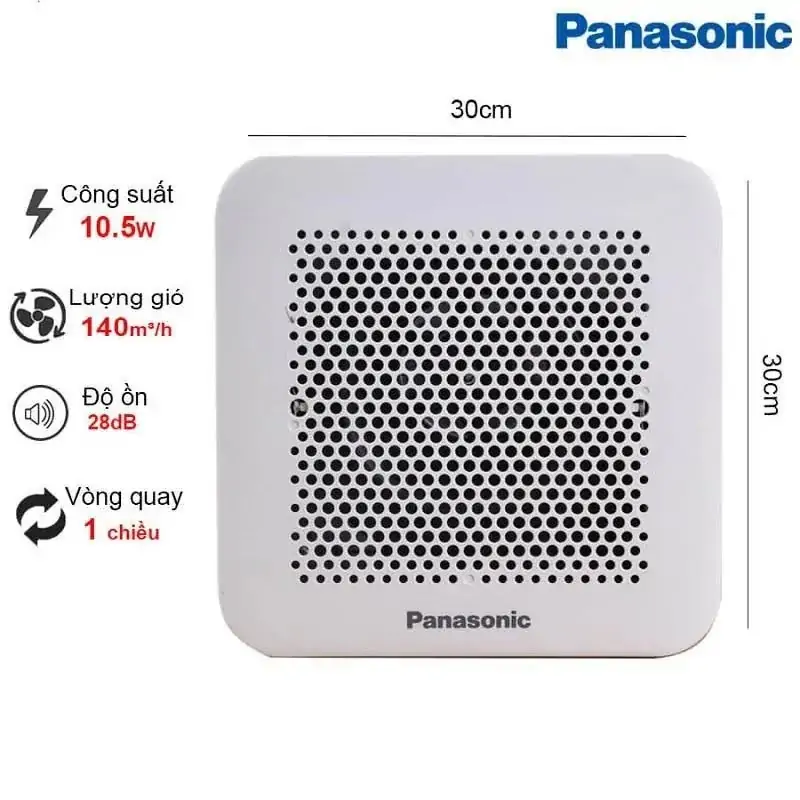 Quạt hút thông gió âm trần panasonic FV24CH9 siêu bền, vận hành êm ái