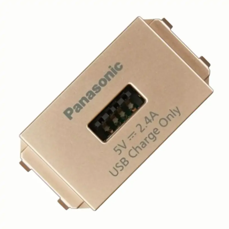 Ổ cắm sạc USB đơn dạng dọc, bắt vít Panasonic WEF108107YZ-VN