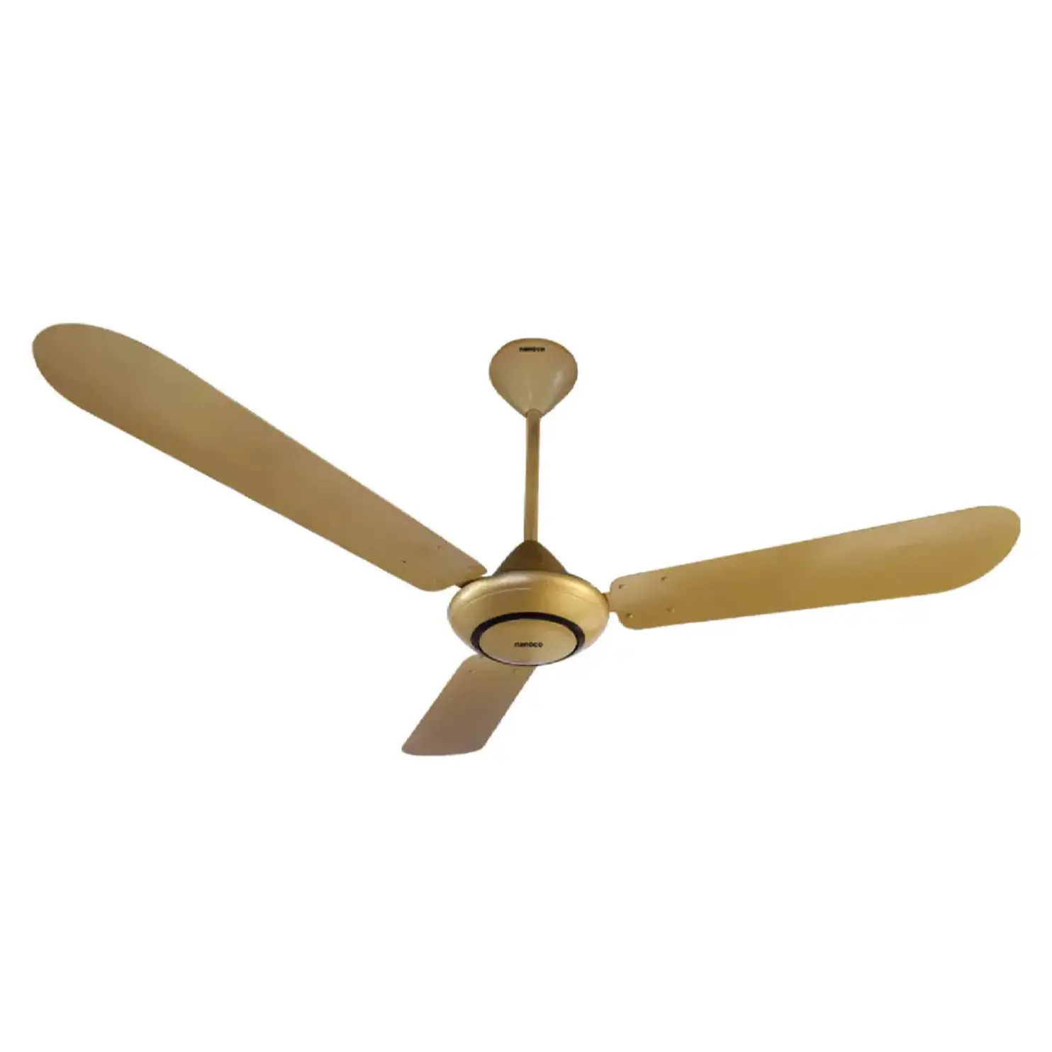 Quạt trần Nanoco 3 cánh nhôm ty 30cm màu vàng NCF5631-GOS