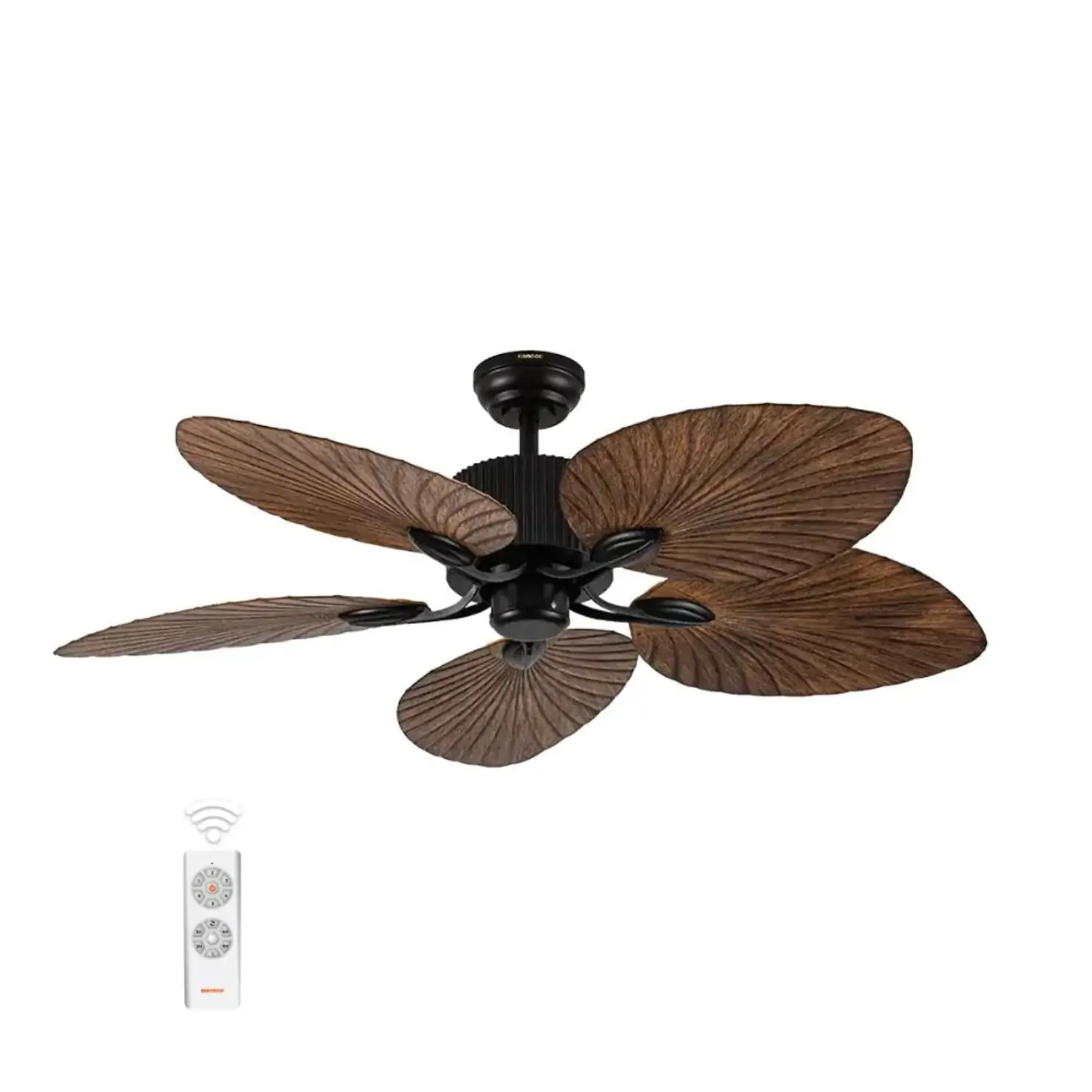 Quạt trần Nanoco 5 cánh trang trí cánh lá, điều khiển từ xa NCFD5251 